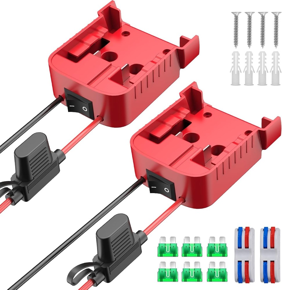 2pack DIY Adapter Power Wheel Compatible With Milwaukee 18V Battery Connect Dock