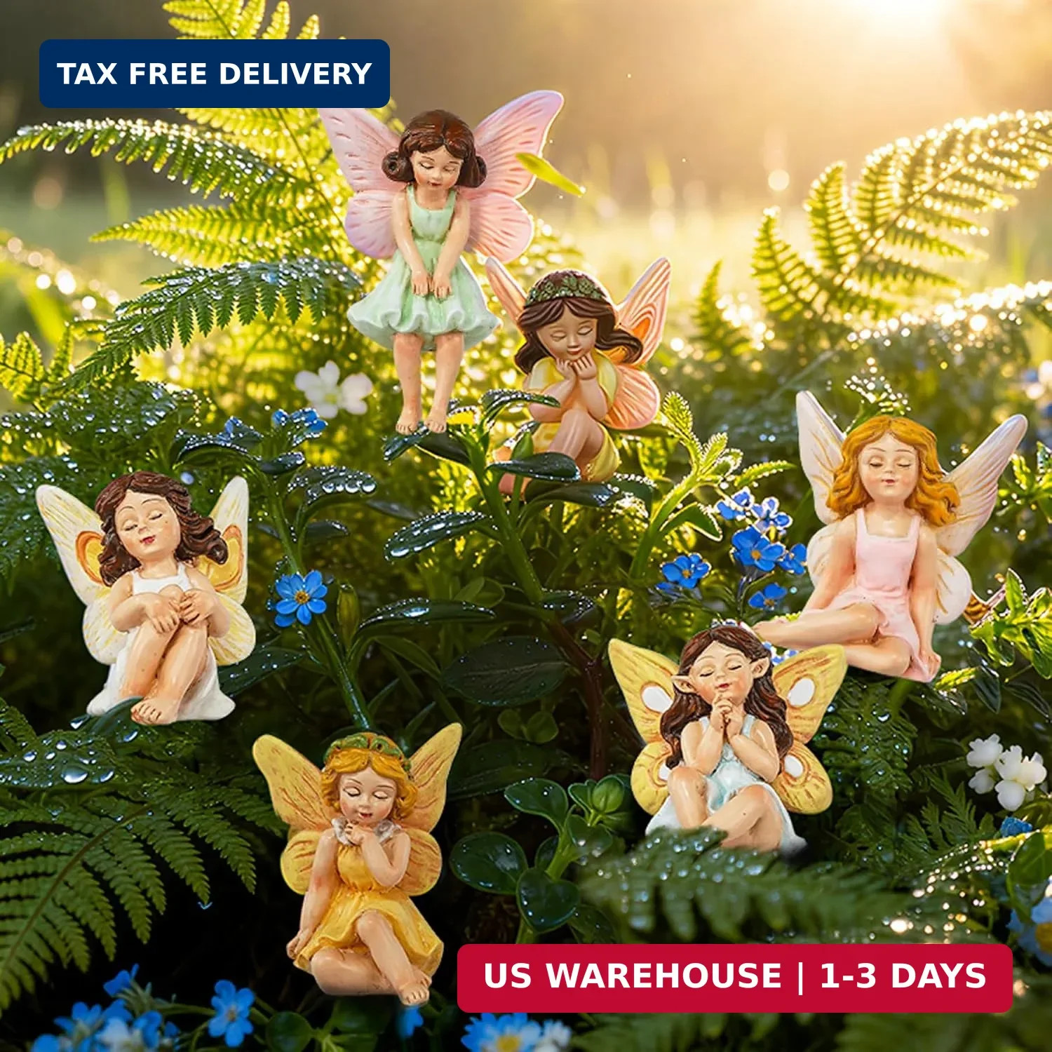 Miniature Fairy Figurines - 6Pcs Mini Fairies for Fairy Garden & Tiny Elf Garden gallery