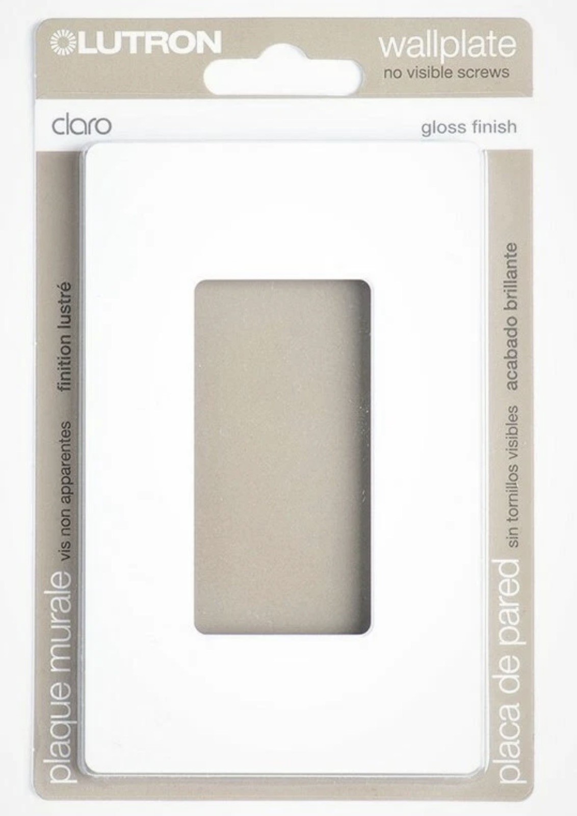 Lutron/Claro CW-1-WH - Single Gang Wall Plate - 1 Pack *No Visible Screws* gallery