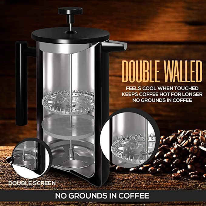 French Press Coffee Maker304-Grade Stainless Steel-2 Extra Filter Utopia Kitchen gallery
