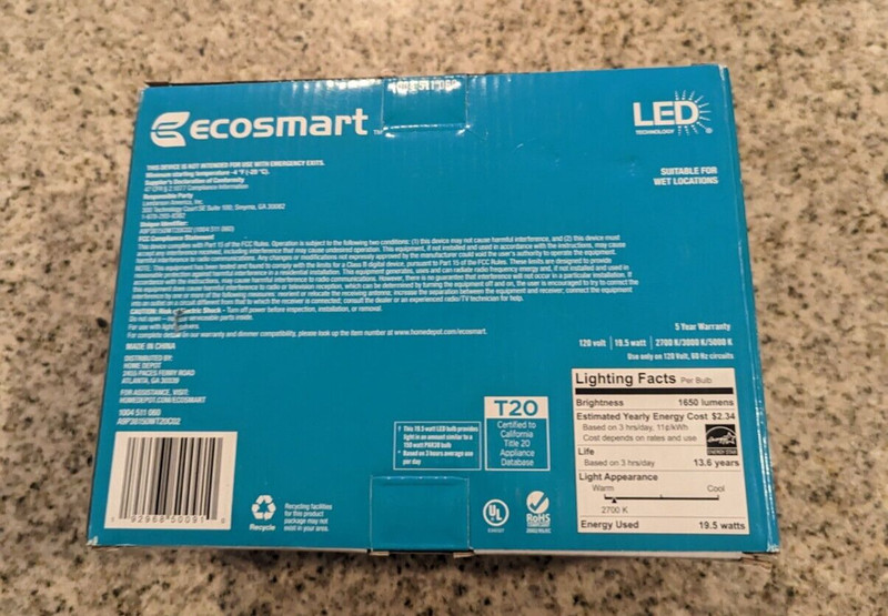 EcoSmart 2-Pack 150W Repl. 19.5w PAR38 Dimmable CEC LED Color Selectable Bulbs gallery