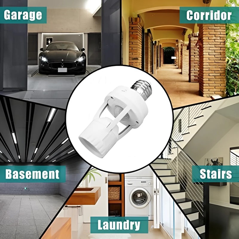 Infrared PIR Motion Sensor E27 LED Light Lamp Bulb Holder Socket Switch 110/220V gallery