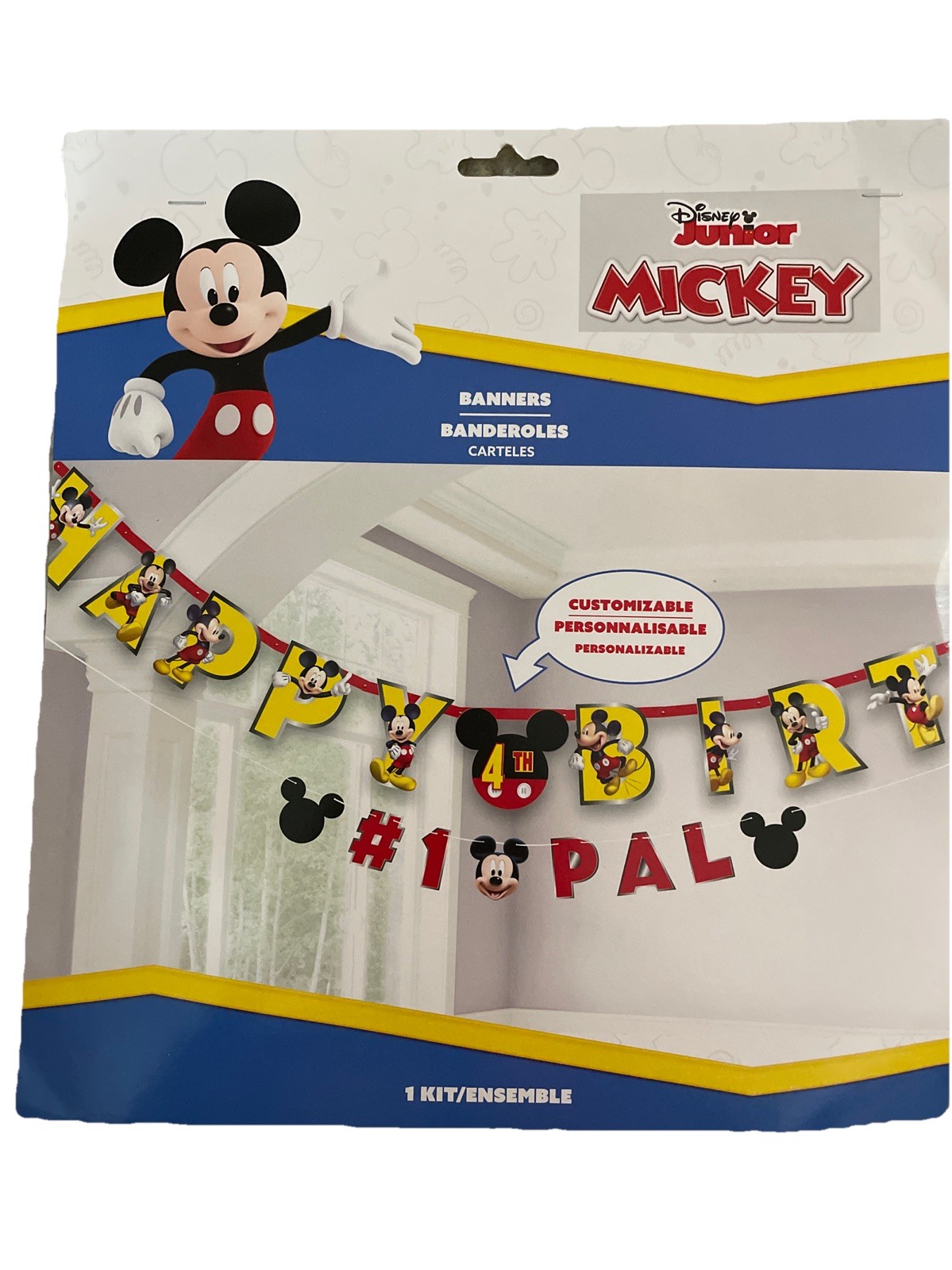 Disney Junior Mickey JUMBO Letter Banner Kit - BONUS Mini Banner - NEW SEALED gallery