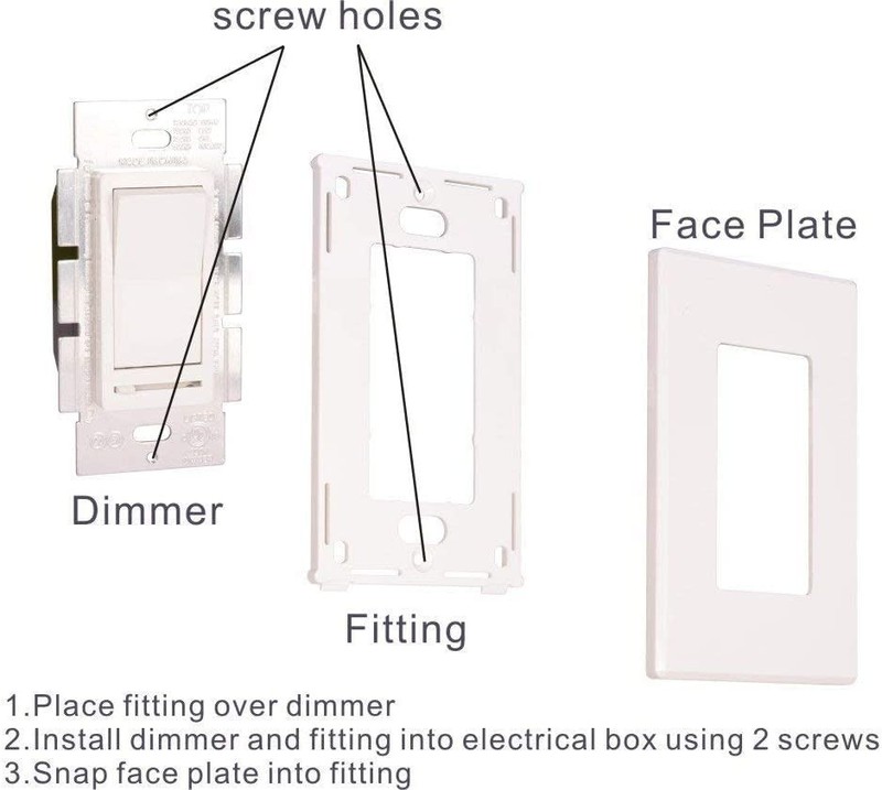 Wall Mount Dimmer Switch with Paddle Button for LED and Incandescent Bulbs gallery