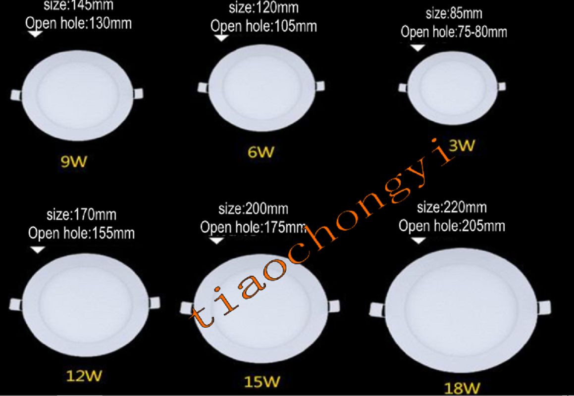 LED Panel 3W 6W 9W 12W 15W 18W Light Recessed Ceiling Downlight 85V-265V gallery