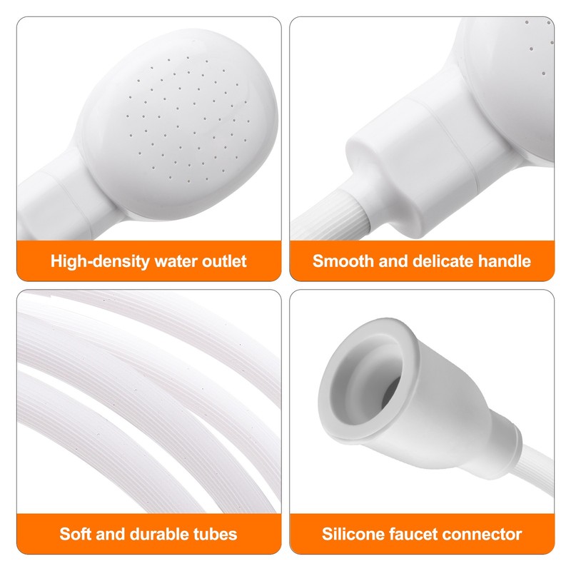 Portable Simple Shower Head with Hose & Clamp for Travel Outdoor Camping Garden gallery