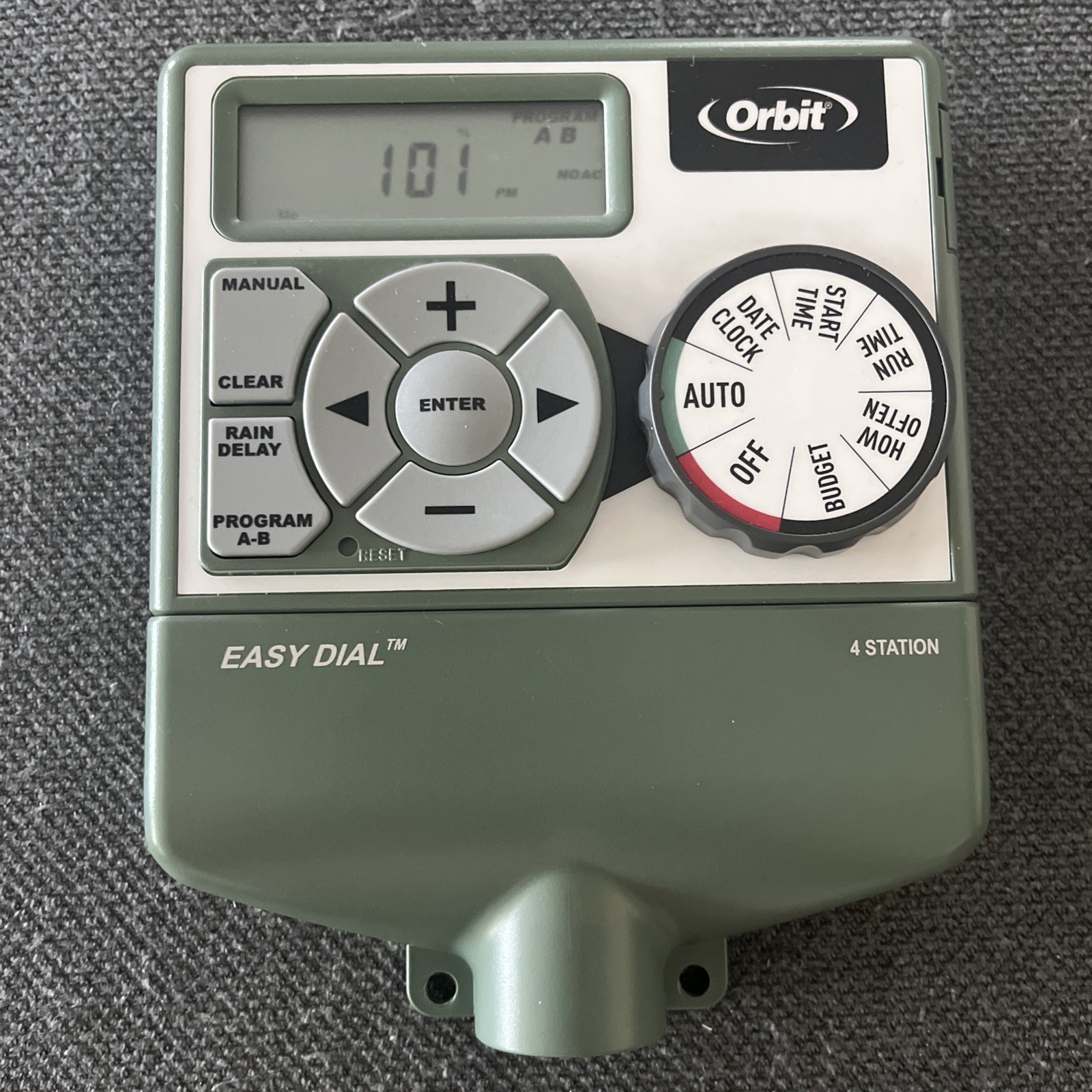 NOS Orbit Easy Dial 4 Station Sprinkler Control Timer 57594- No power supply gallery