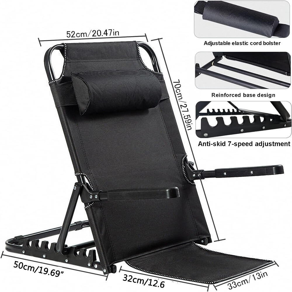 Lifting Bed Backrest with Armrest Portable Folding Adjustable Sit up Back Rest gallery