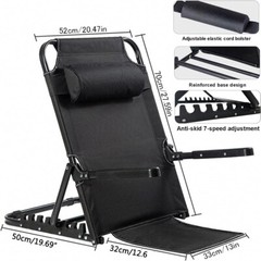 Lifting Bed Backrest with Armrest Portable Folding Adjustable Sit up Back Rest