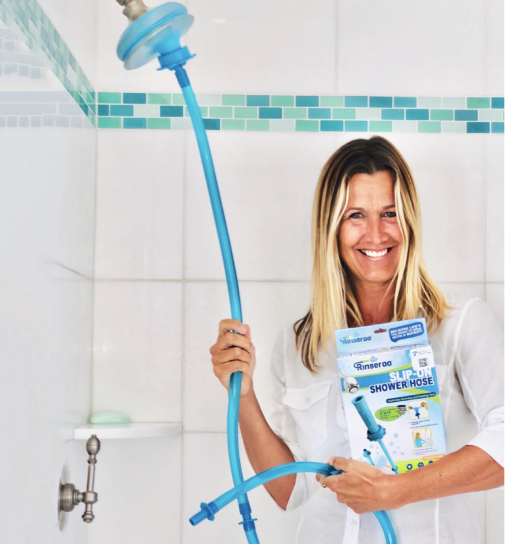 Rinseroo: Slip-on, Handheld Showerhead Attachment Hose for Sink and Shower. gallery