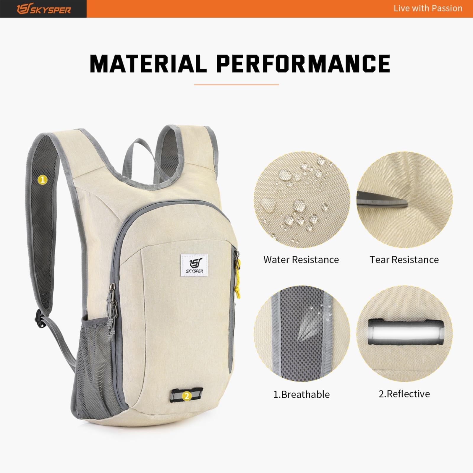 Small Daypack 10L Hiking Backpack Packable Lightweight Travel Day Pack 4