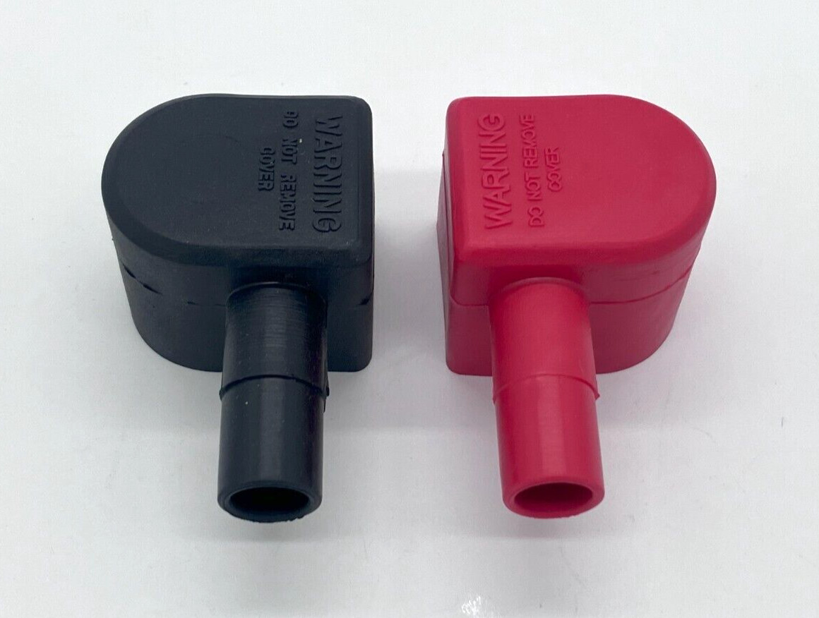Lawn Mower Garden Tractor Battery Terminal Elbow Boots 1 Right POS 1 Left NEG gallery