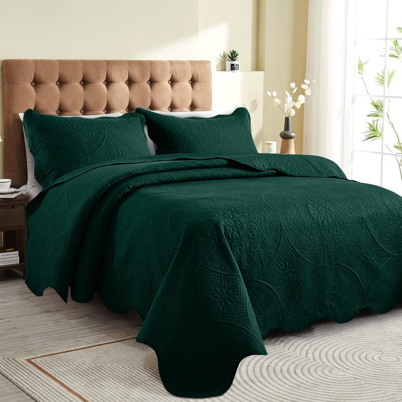USA Quality Bedspread Bed Throw Quilted Coverlet Bedding Set with Pillow Shams gallery
