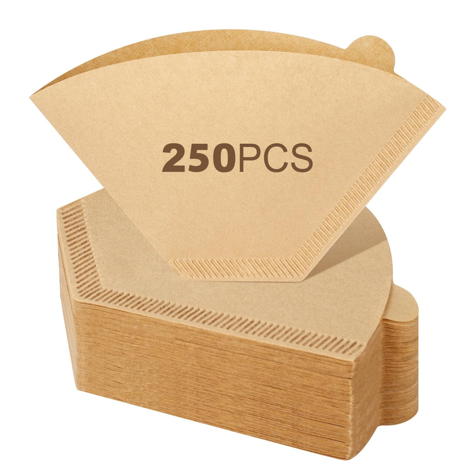 250 Count #2 Coffee Filters 2-4 Cup, Premiun Unbleached Natural Coffee Paper ... gallery