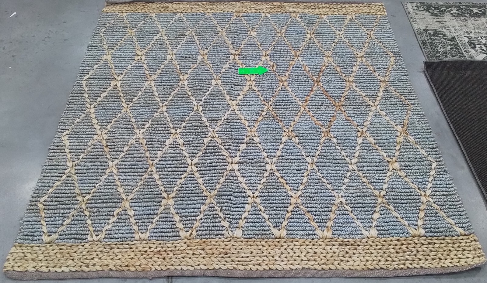 LIGHT BLUE 6'-0" x 6'-0" Broken Thread Rug, Reduced Price 1172773898 NF951L-6SQ gallery