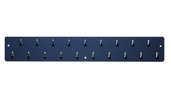 Industrial Wall Mounted Key Rack with 19 Hooks, Powder Coated Steel Key Holde…