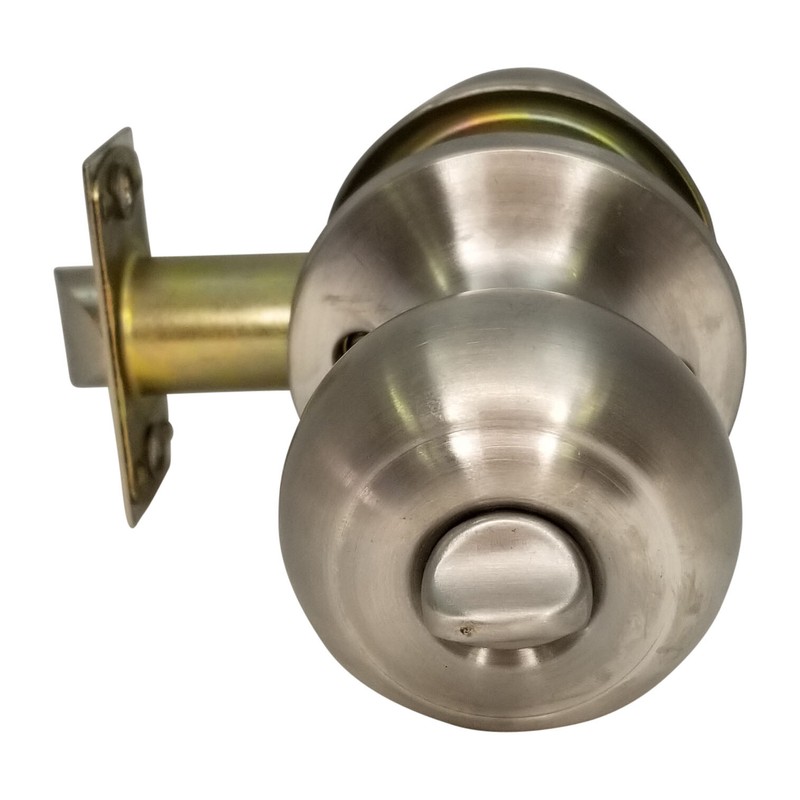 High Quality Door Knob Lock Entry Keyed Cylinder 3 Keys Exterior Interior Kw1 SS gallery