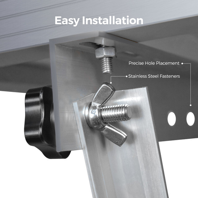 Renogy 28in Adjustable Solar Panel Mount Brackets Foldable Tilt for Off-Grid gallery