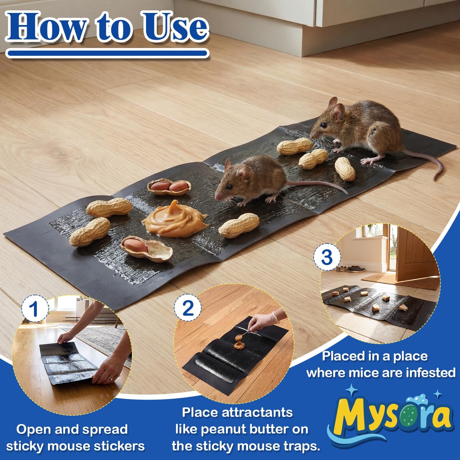 4 Pack 24''+48'' Large Sticky Mouse Glue Traps Sticky Rat Trap that Work for ... gallery