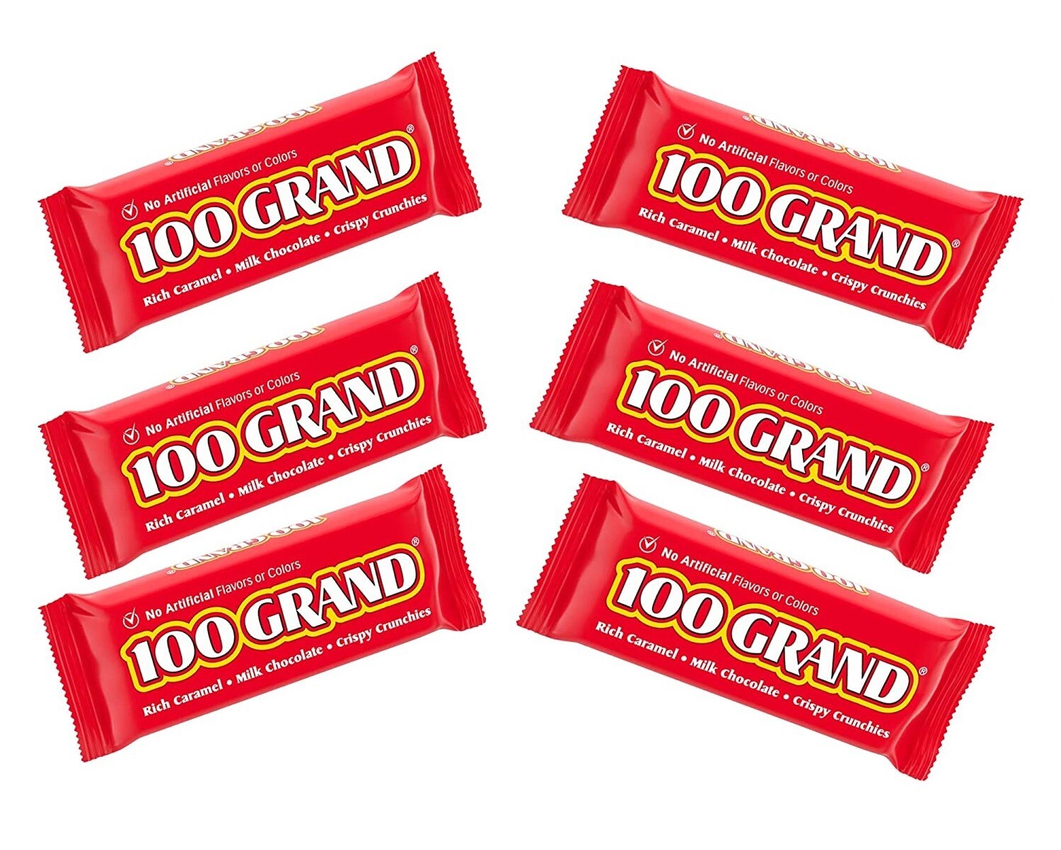 100 GRAND Crispy Milk Chocolate w/ Caramel, Fun Size Individual Candy Bars -2 LB gallery