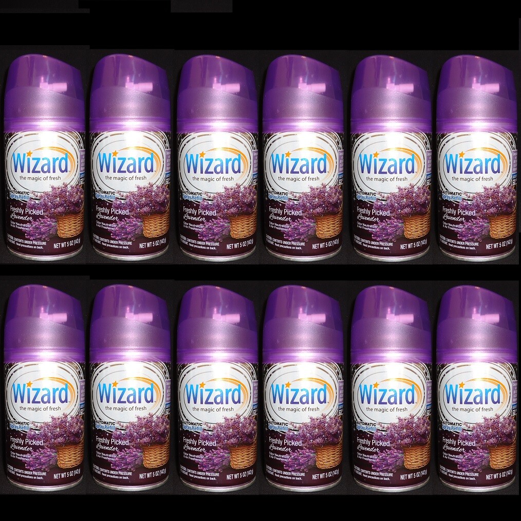 12 Wizard Automatic Spray Refill Air Wick Glade Freshly Picked Lavender SEE NOTE gallery