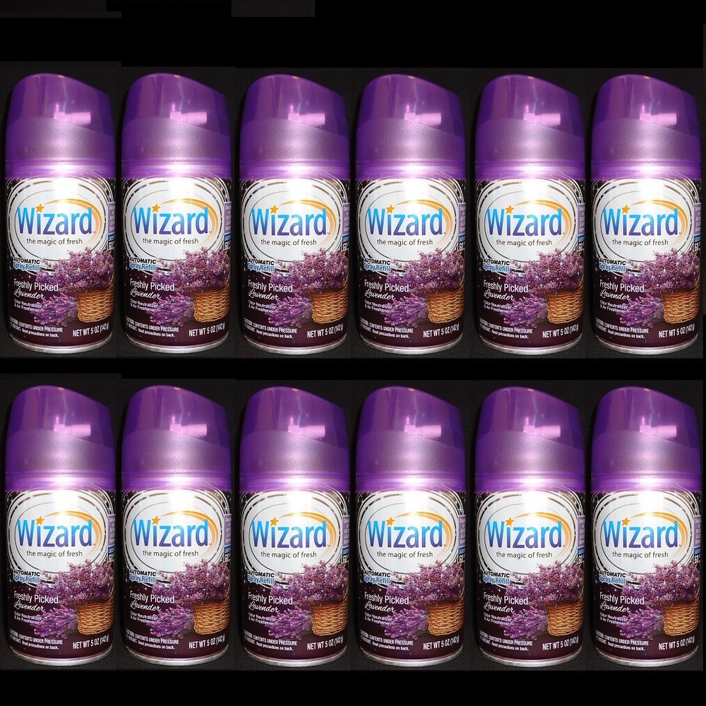 12 Wizard Automatic Spray Refill Air Wick Glade Freshly Picked Lavender SEE NOTE