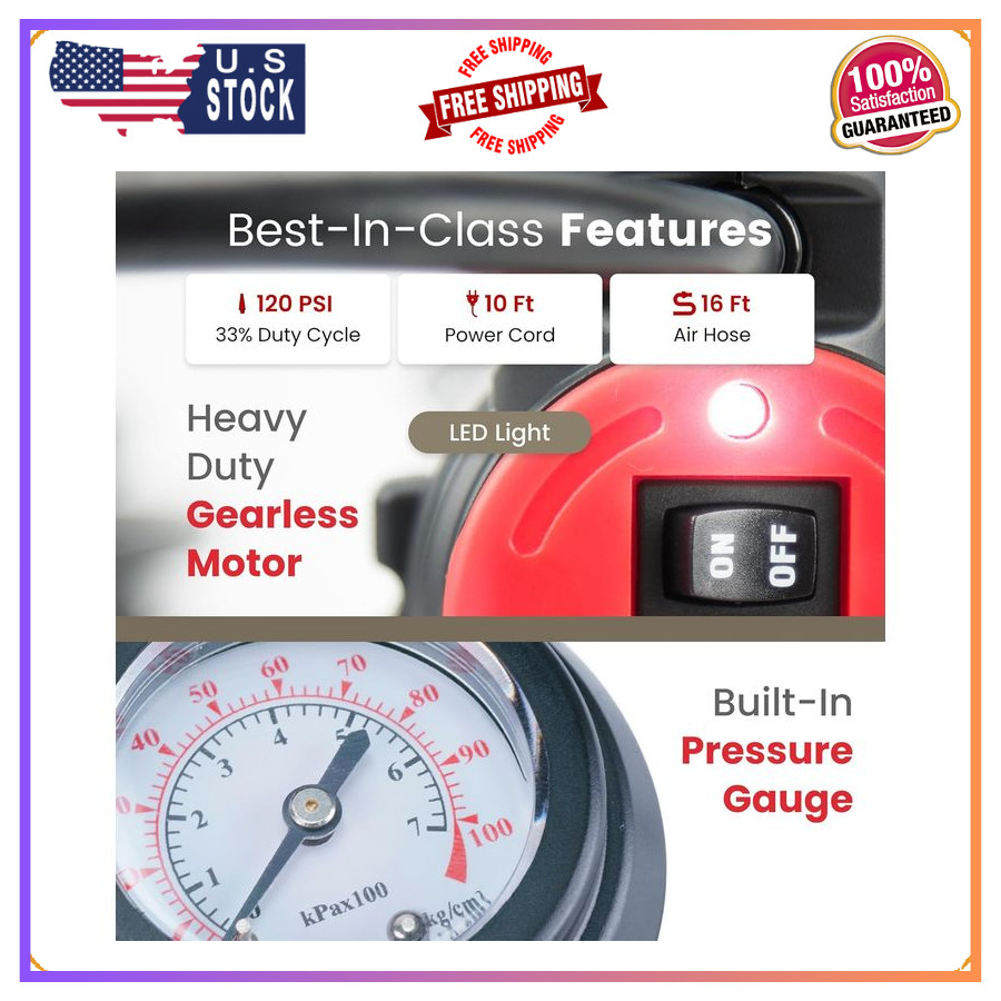 VIAIR 88P Portable 12V Air Compressor Tire Inflator 120 PSI for 33" Tires gallery