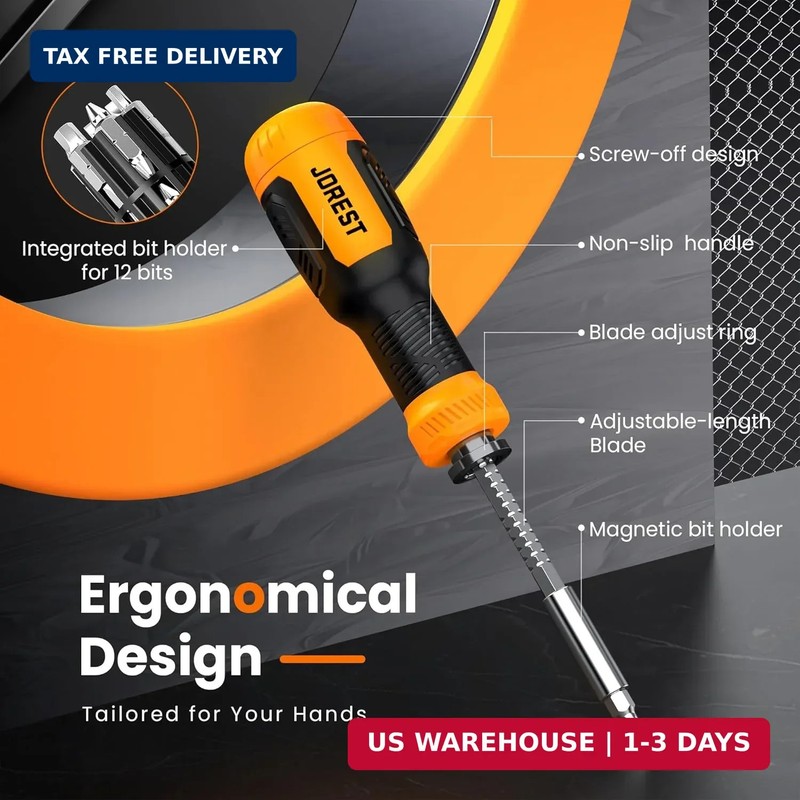 JOREST 25 in 1 Multibit Screwdriver Set, Magnetic Multitool Screwdriver Tool All gallery