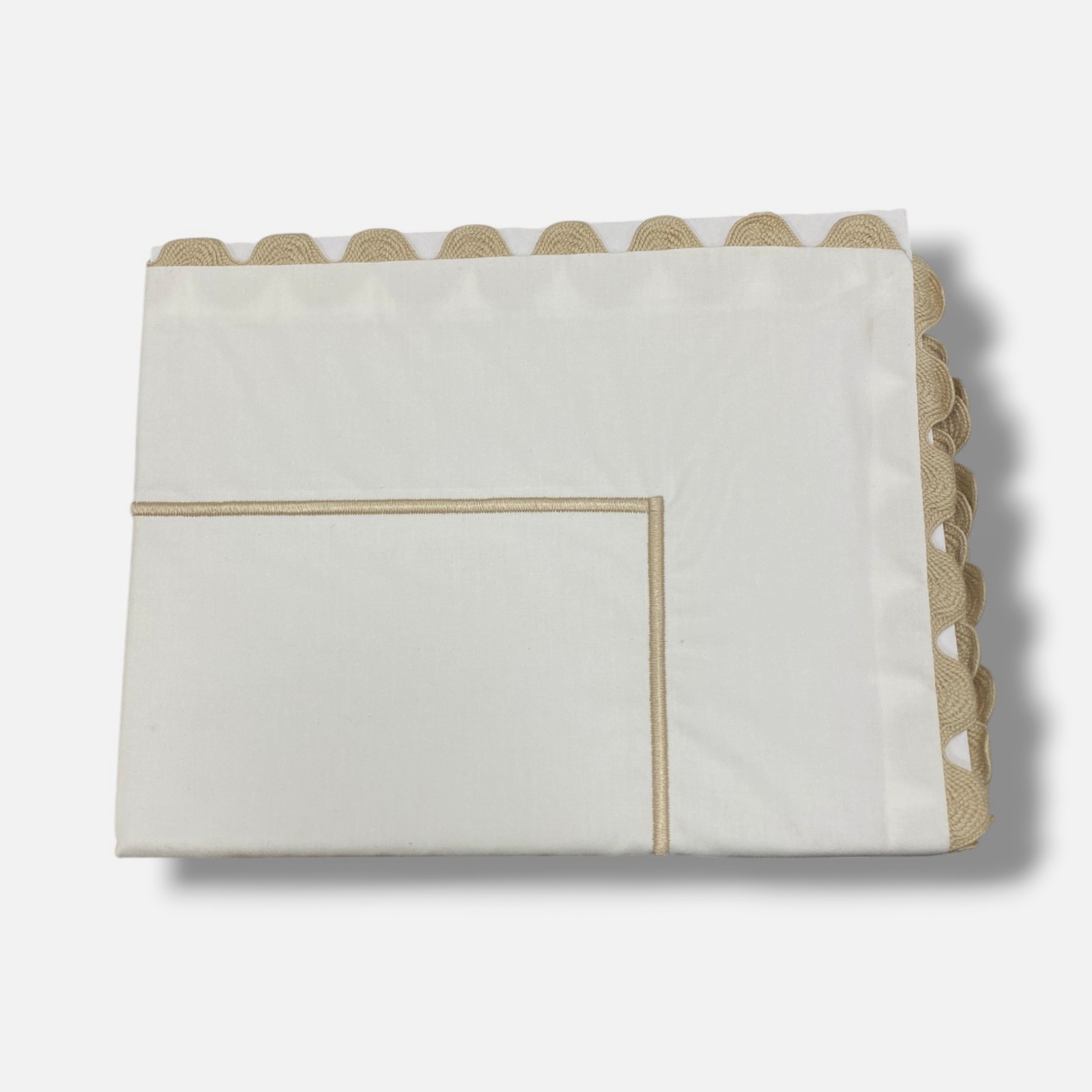 Peter Reed White/Beige Waves Luxurious Egyptian Cotton King' Size Sham gallery