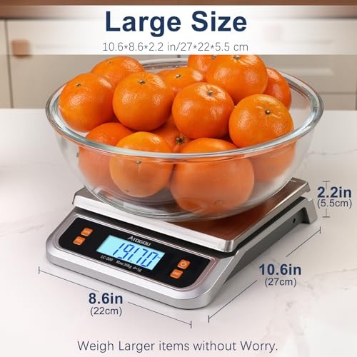 88lb Food Scale, Commercial Kitchen Scale Plug-in Usable Silver 88 lb (40 kg) gallery