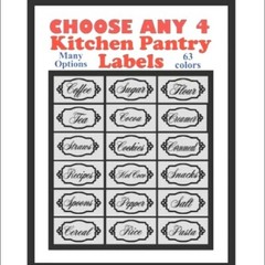 Custom Kitchen Canister label Set Vinyl Decal 63 Colors (Qty 4- see description)