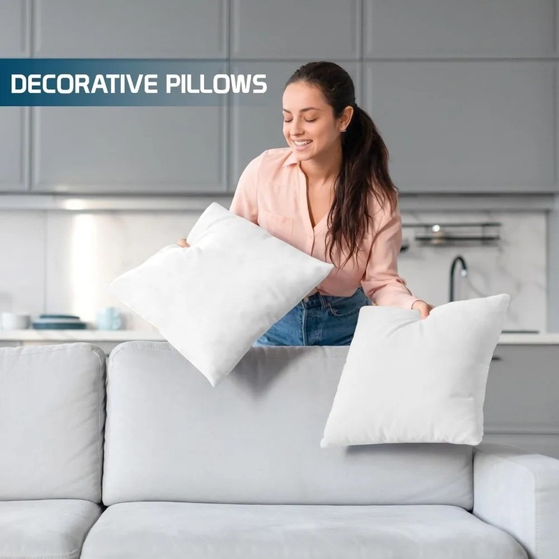 Pack of 4 Throw Pillows Insert Ultra Soft Bed & Couch Sofa Decor Luxury Bedding gallery