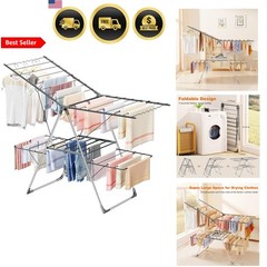Clothes Drying Rack Foldable Large Laundry Drying Rack Collapsible Stainless …