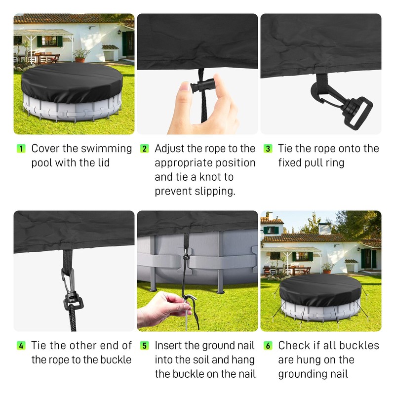 21 Ft round Pool Cover for above Ground Pools, above Ground Pool Cover, Swimming gallery