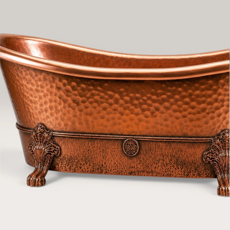 Heavy /Solid Copper Bathtub Hammered Aurelia 66"x32"x32" NO CUSTOMS TARIFF gallery