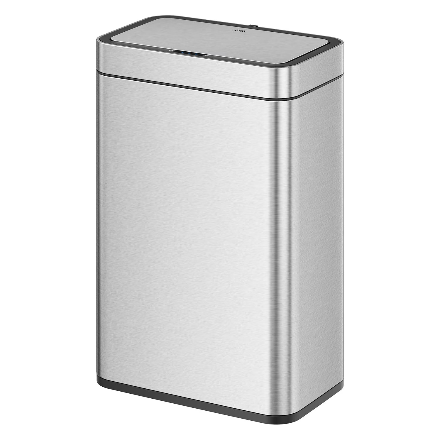 BestOffice 13-Gallon Brushed Stainless Steel Automatic Kitchen Trash Can gallery
