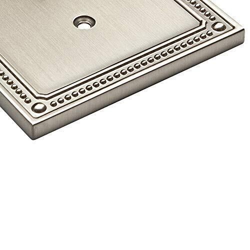 Quad Decorator Wall Plate GFCI Quad Rocker Gang Beaded Nickel gallery