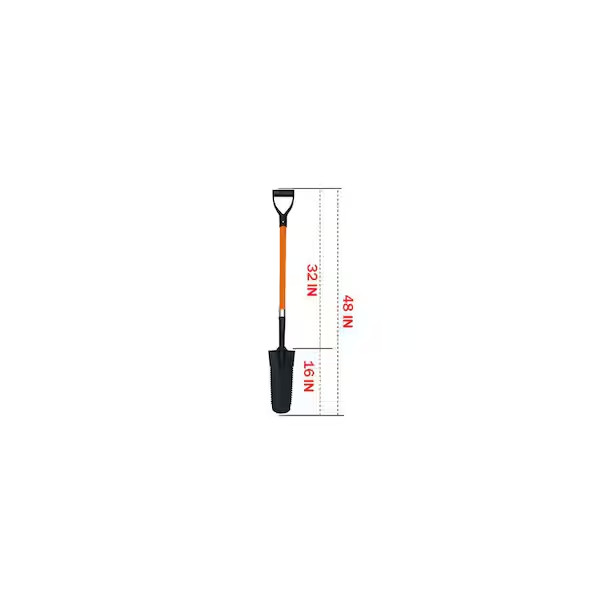 Drain Spade Teeth Shovel Multi-Purpose Metal Blade Shovel 48 In. Durable Handle gallery
