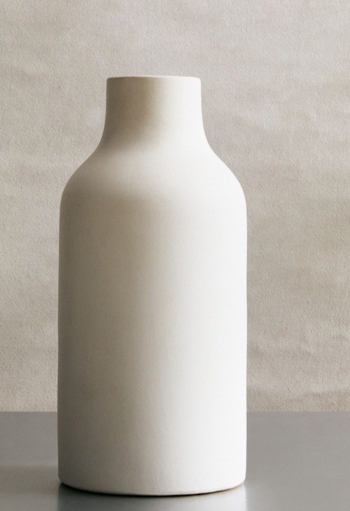 West Elm Pure White Matte Ceramic Vase jug 15" photo shoot sample gallery