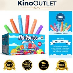Fla-vor-ice 100 Count Assorted Popsicle Variety Pack – Refreshing Summer Treat