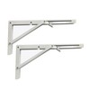 White Folding Shelf Brackets Max. Load 220 lb, Heavy Duty DIY Wall Mounted Sh... gallery