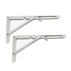 White Folding Shelf Brackets Max. Load 220 lb, Heavy Duty DIY Wall Mounted Sh…