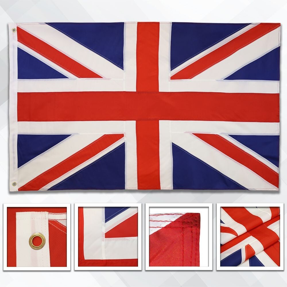 United Kingdom Embroidered Flag 3x5ft – Country Flag of UK for Outdoor Display gallery