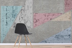 3D Triangle Marble Texture Wall Murals Wallpaper Murals Wall Sticker