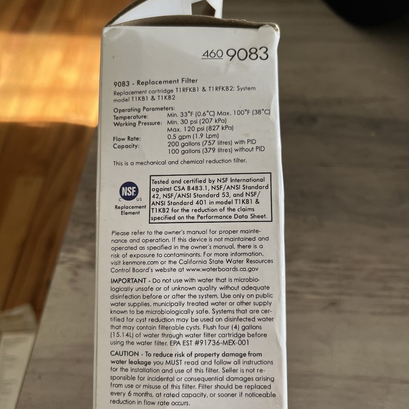Kenmore 46-9083 Replacement Refrigerator Water Filter Genuine OEM, New & Sealed gallery