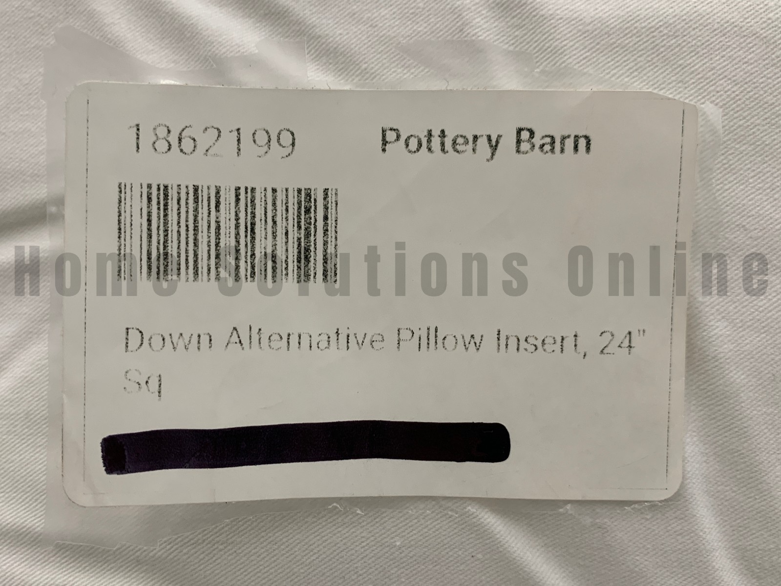 Pottery Barn 200 Thread Count Down Alternative Pillow Insert 24" Sq #U4004 gallery