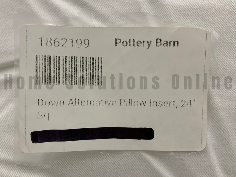 Pottery Barn 200 Thread Count Down Alternative Pillow Insert 24" Sq #U4004 gallery