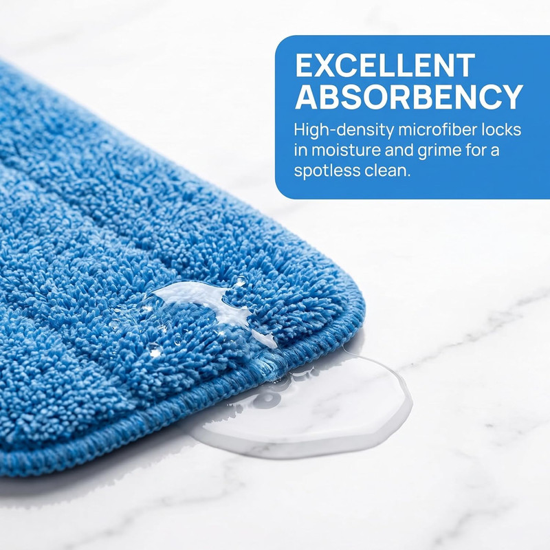 Microfiber Replacement Mop Pad, 18" X 6" Wet & Dry Home & Commercial Cleaning Re gallery