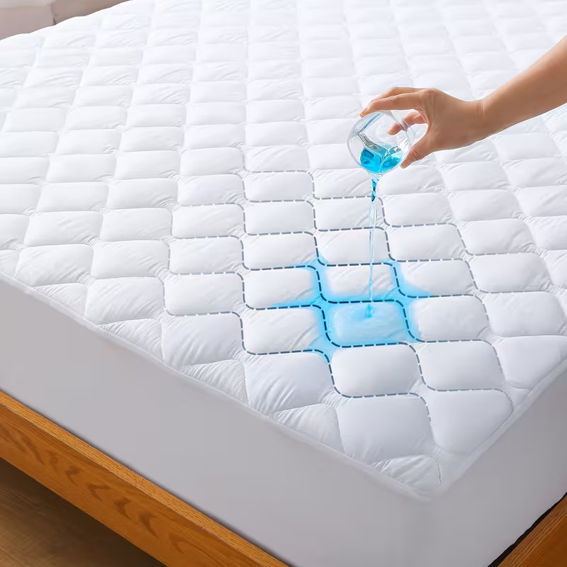 100% Waterproof Mattress Protector Quilted Mattress Pad Cover Breathable Fitted gallery