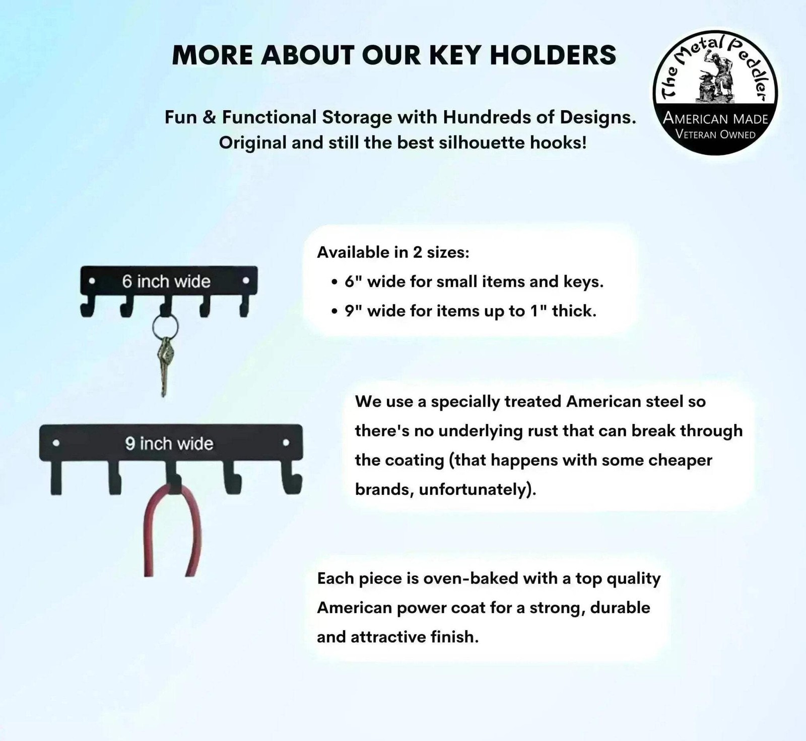 Tractor #12 Key Rack with 5 Hooks (for Vintage Ford Tractors) - Made in USA gallery